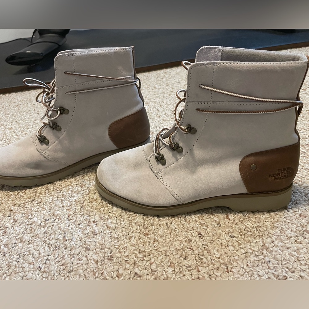 North Face icepick boots - grey and brown suede size 10 - 41 EUR